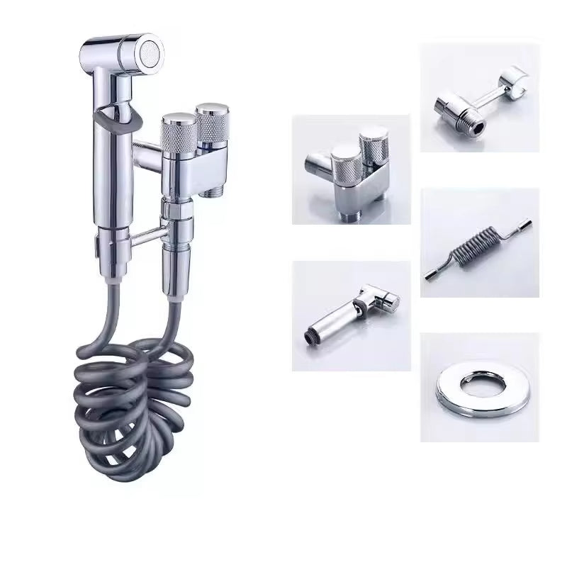 Kit De Ducha Tipo Telefono Bidet Llave Arresto Doble