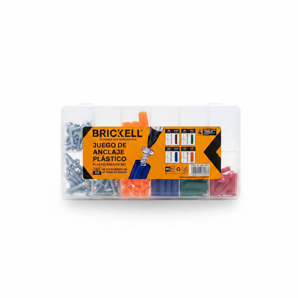 Juego De Anclaje Plastico Ramplug Mas Tornillo 160pzs