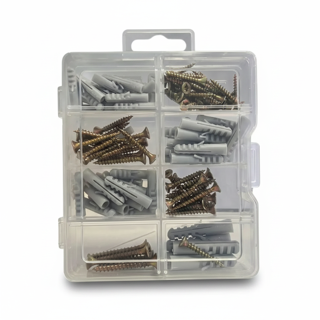Juego Set Tornillos Y Ramplug 120 Pzs Dyllu