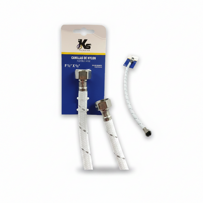Canilla Flexible De Nylon Alta Resistencia (1/2 X1/2 X40cm)