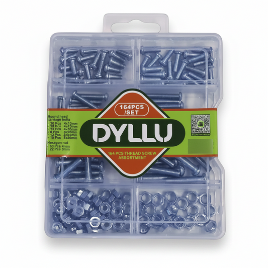 Set De Tornillos Y Tuercas 164 Pzs Dyllu