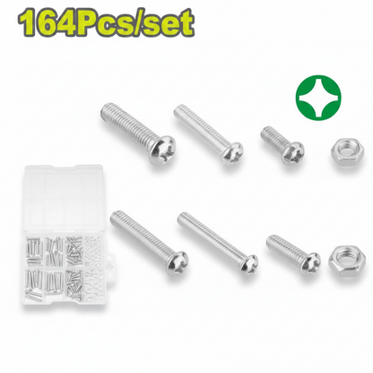 Set De Tornillos Y Tuercas 164 Pzs Dyllu