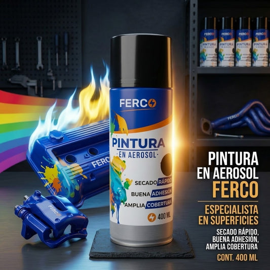 Spray Pintura Aerosol Alta Temperatura 400 ml Ferco