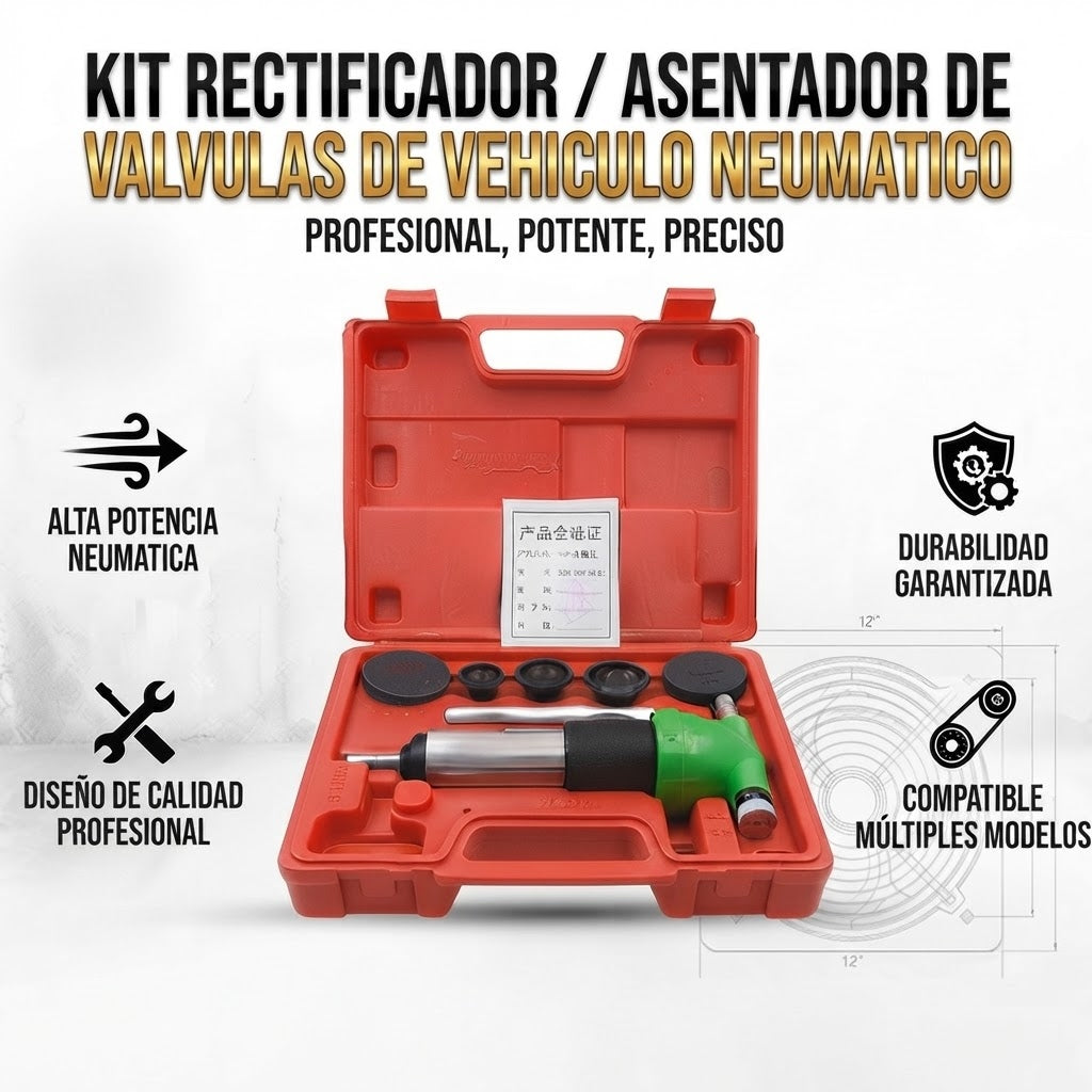 Kit Rectificador Asentador De Valvulas De Vehiculo Neumatico