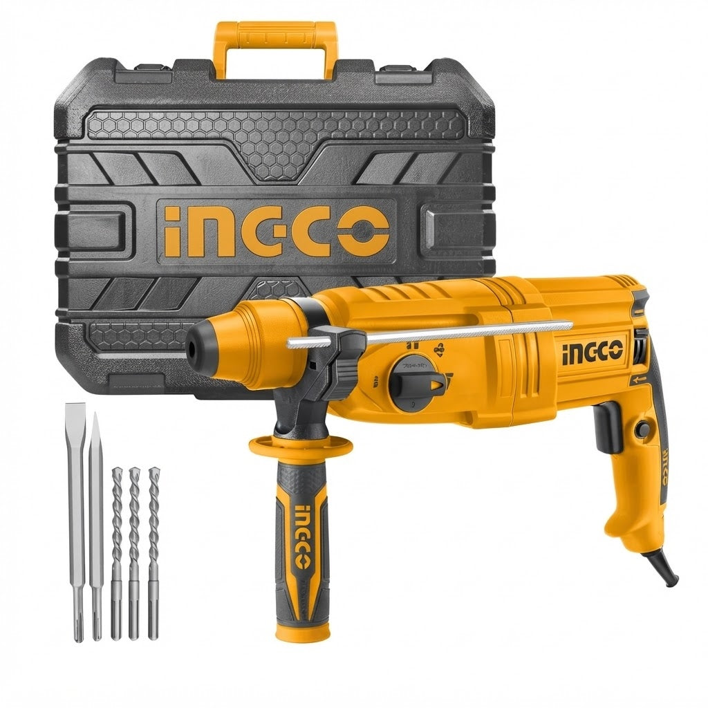 Taladro Rotomartillo Percutor Ingco 800w 5 Brocas