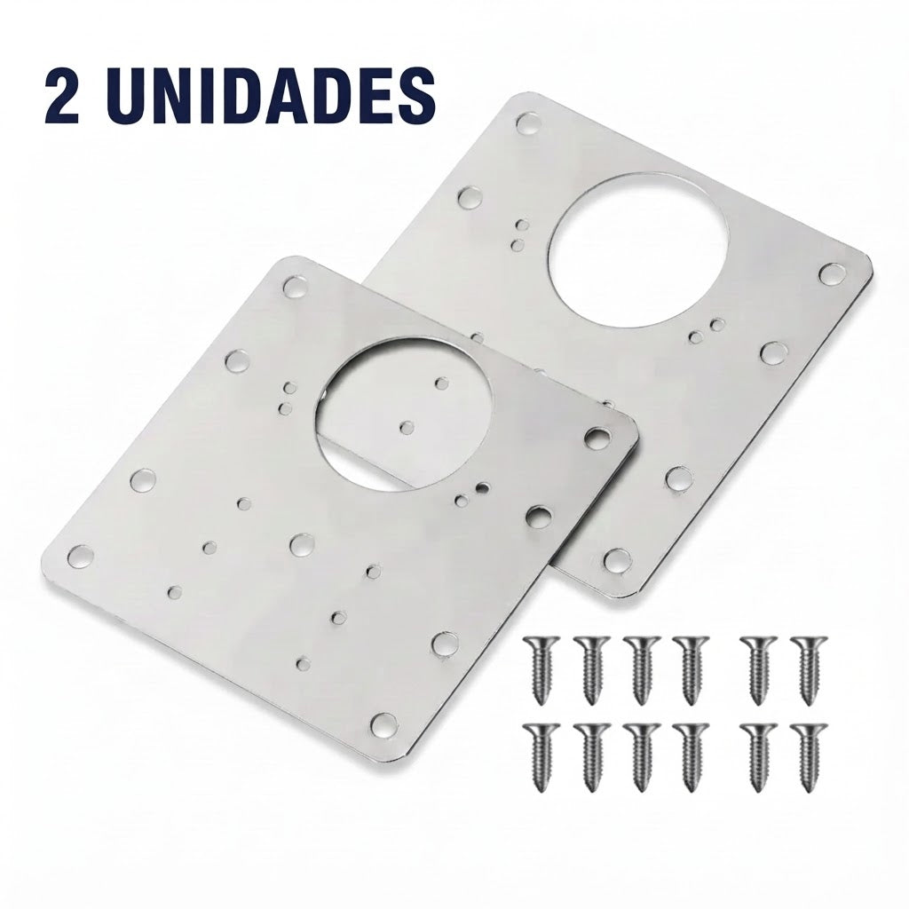 Placa reparación soporte base bisagra acero
