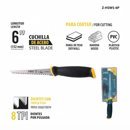 Serrucho madera carton drywall paneles de yeso