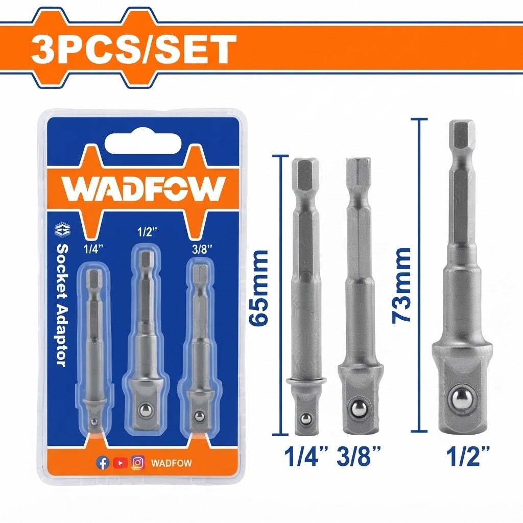 Adaptadores de dado para taladro 1/2 1/4 3/8 Wadfow