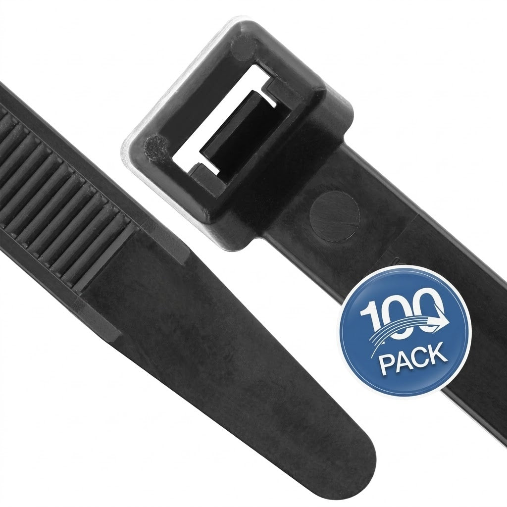 Tirrap tirraje amarre plástico cable 10 cm negro 100 unidades