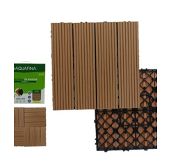 Pisos Deck Modular Para Exteriores Wpc (Lamina 30 X 30cm) Caja 6 Piezas 0.54m2