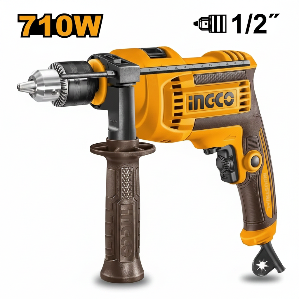 Taladro de impacto percutor 710w 1/2 pulgada