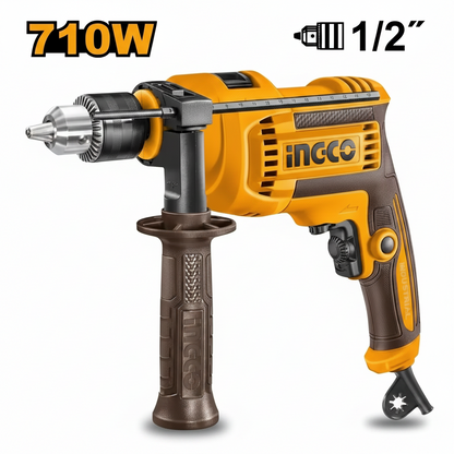 Taladro de impacto percutor 710w 1/2 pulgada