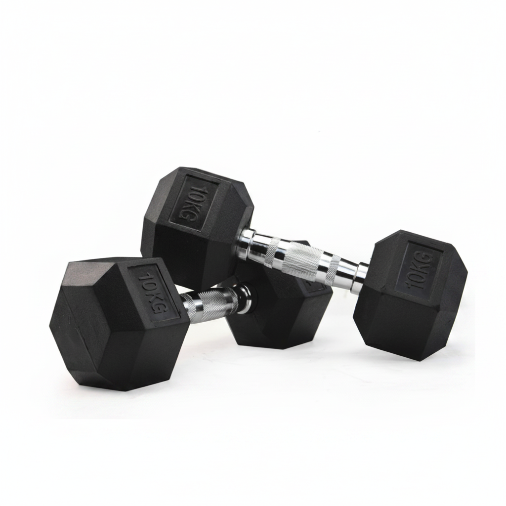 Mancuernas Hexagonales 10Kg Pesas El Par Gym Crossfit