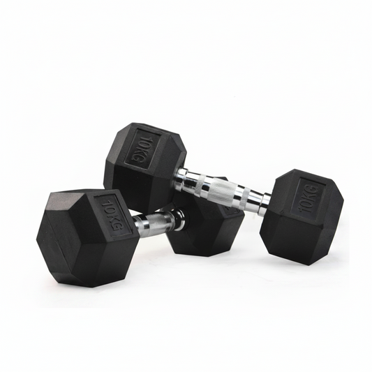 Mancuernas Hexagonales 10Kg Pesas El Par Gym Crossfit