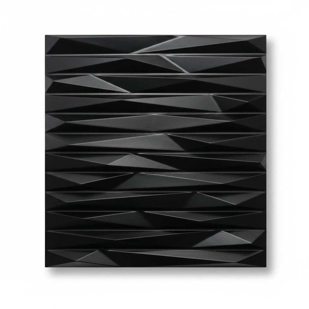 Panel 3D negro - Foto mejorada