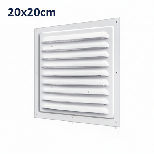 Rejilla Ventilacion Plana Blanca 20x20 Cm