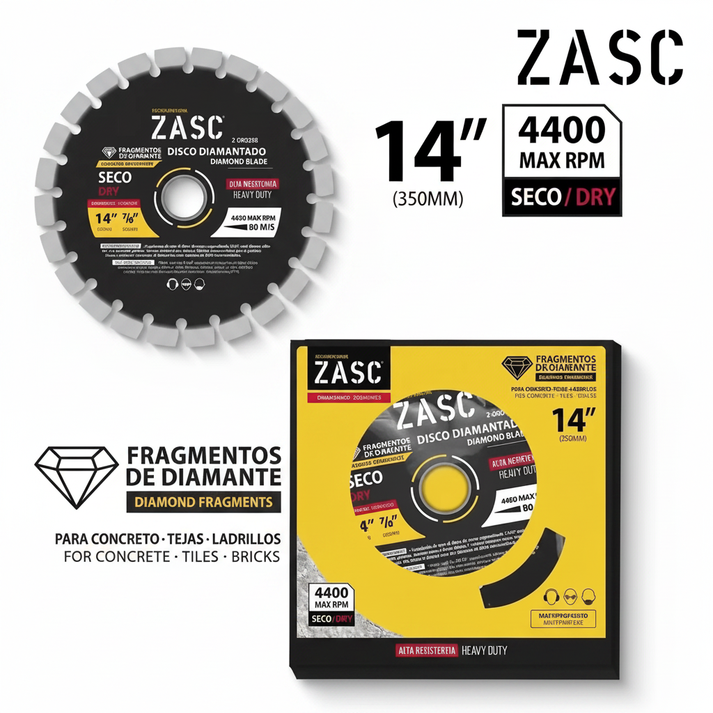 Disco Corte Diamantado Segmentado 14 PuLG 4400 Rpm